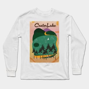 Crater Lake Canada travel poster Long Sleeve T-Shirt